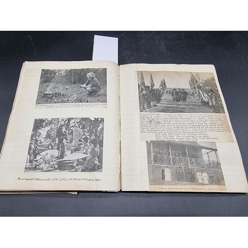 264 - GIRL GUIDES: an album of manuscript and cuttings related, circa late 1940s, to include 28 original c... 