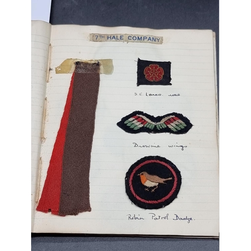 264 - GIRL GUIDES: an album of manuscript and cuttings related, circa late 1940s, to include 28 original c... 