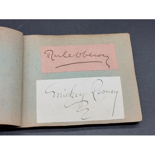 265 - AUTOGRAPHS: small format autograph album, 'Autographs of the Movie Stars', cut signatures including ... 