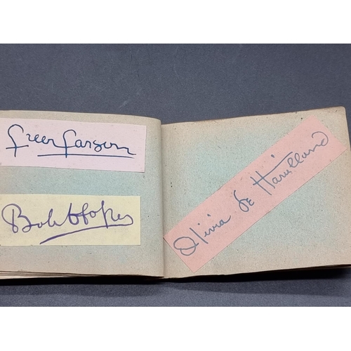 265 - AUTOGRAPHS: small format autograph album, 'Autographs of the Movie Stars', cut signatures including ... 