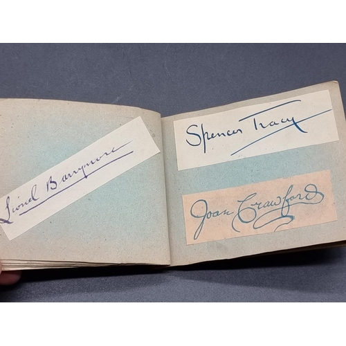 265 - AUTOGRAPHS: small format autograph album, 'Autographs of the Movie Stars', cut signatures including ... 