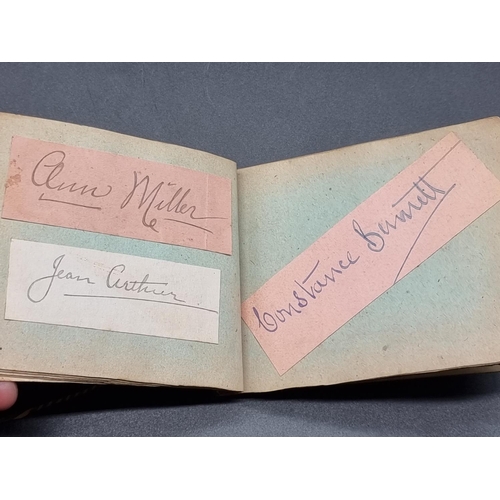 265 - AUTOGRAPHS: small format autograph album, 'Autographs of the Movie Stars', cut signatures including ... 