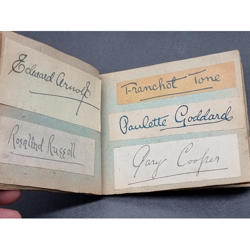 265 - AUTOGRAPHS: small format autograph album, 'Autographs of the Movie Stars', cut signatures including ... 