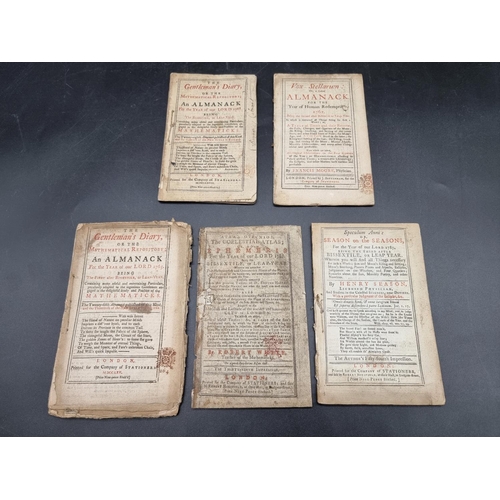 266 - ALMANACS: a group of 6 18th century almanacs, to include The Gentleman's Diary and Vox Stellaru... 