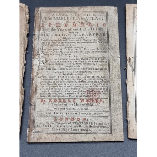 266 - ALMANACS: a group of 6 18th century almanacs, to include The Gentleman's Diary and Vox Stellaru... 