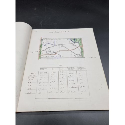 27 - ESTATE PLANS, SCOTTISH BORDERS: a bound volume containing 16 manuscript estate plans, relating ... 