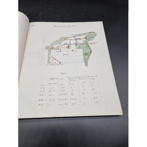 27 - ESTATE PLANS, SCOTTISH BORDERS: a bound volume containing 16 manuscript estate plans, relating ... 