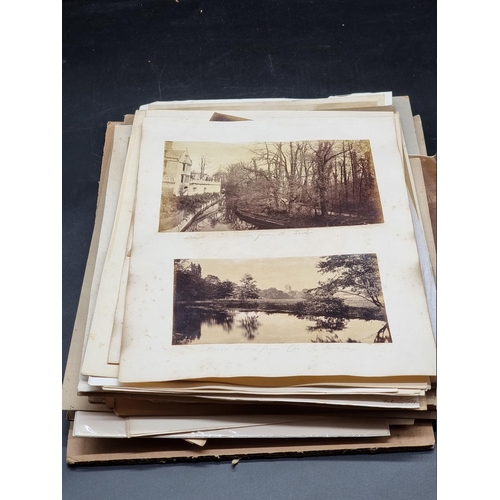 273 - PHOTOGRAPHY: a bundle, miscellaneous photography, largely 19th century, the majority pasted ont... 