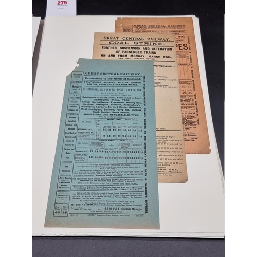 275 - RAILWAYS: collection of approx 75 items of printed ephemera, largely relating to railways, late... 