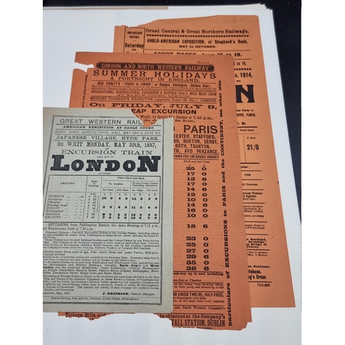 275 - RAILWAYS: collection of approx 75 items of printed ephemera, largely relating to railways, late... 