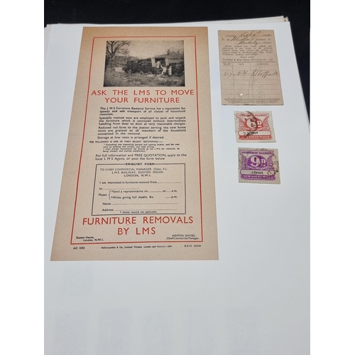 275 - RAILWAYS: collection of approx 75 items of printed ephemera, largely relating to railways, late... 