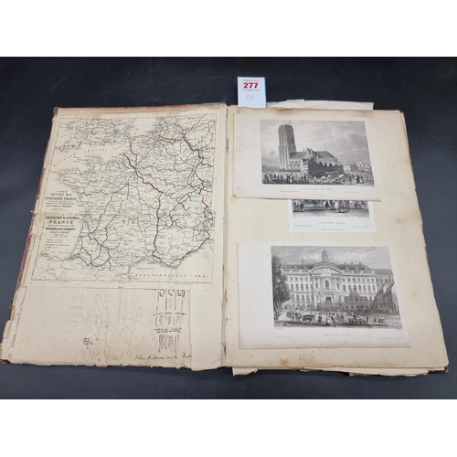 277 - GRAND TOUR SCRAPBOOK/DIARY: a late 19thc scrapbook relating to a tour of various European locat... 