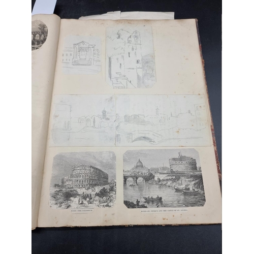 277 - GRAND TOUR SCRAPBOOK/DIARY: a late 19thc scrapbook relating to a tour of various European locat... 