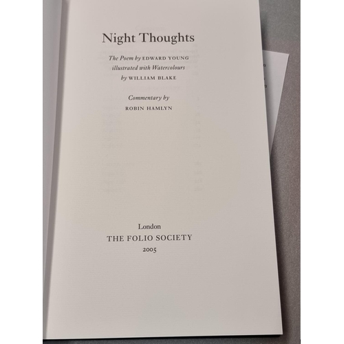 289 - FOLIO SOCIETY: YOUNG (E): 'Night Thoughts, Illustrated by Williams Blake...', Folio Society, Ltd Edi... 