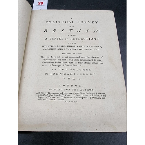 29 - CAMPBELL (John): 'A Political Survey of Britain: being a series of reflections on the situation... 