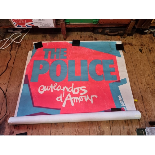 291 - THE POLICE: original poster for the Outlandos d'Amour album, 1978, approx 112 x 150cm, some staining... 