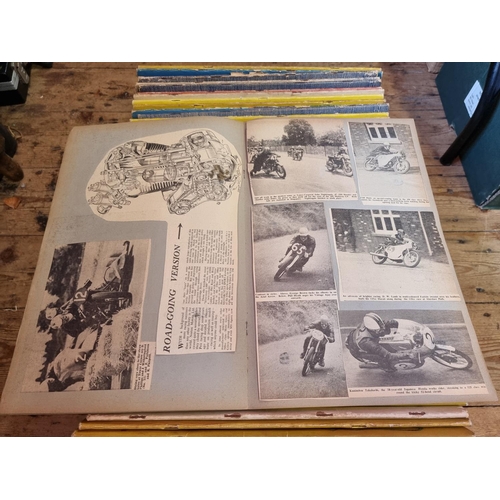 296 - MOTORCYCLE RACING: collection of 38 scrapbooks relating to motorcycle racing, 1950s period. (On... 