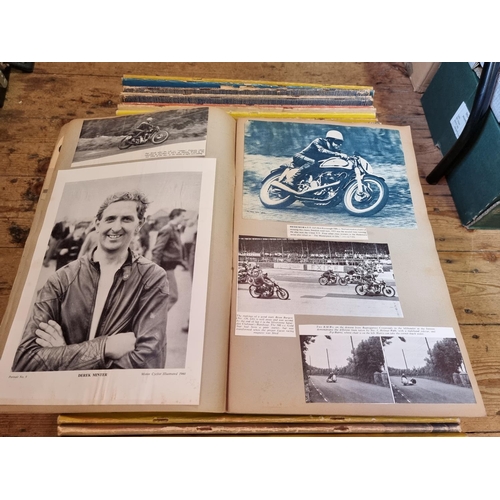 296 - MOTORCYCLE RACING: collection of 38 scrapbooks relating to motorcycle racing, 1950s period. (On... 