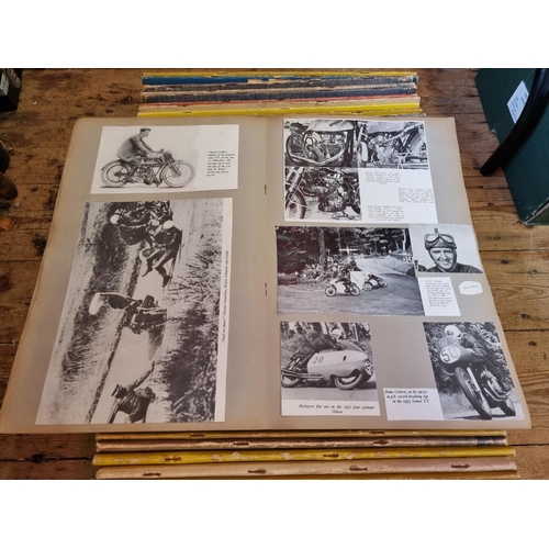 296 - MOTORCYCLE RACING: collection of 38 scrapbooks relating to motorcycle racing, 1950s period. (On... 