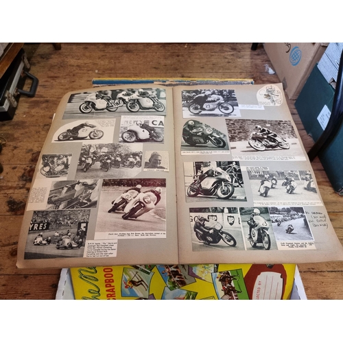 296 - MOTORCYCLE RACING: collection of 38 scrapbooks relating to motorcycle racing, 1950s period. (On... 