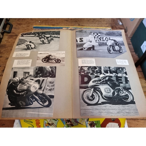 296 - MOTORCYCLE RACING: collection of 38 scrapbooks relating to motorcycle racing, 1950s period. (On... 