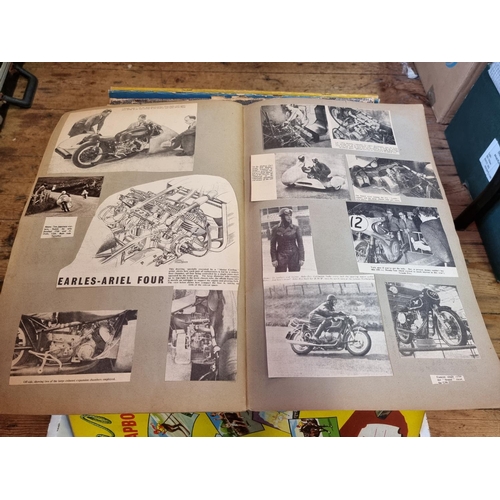 296 - MOTORCYCLE RACING: collection of 38 scrapbooks relating to motorcycle racing, 1950s period. (On... 