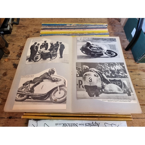 296 - MOTORCYCLE RACING: collection of 38 scrapbooks relating to motorcycle racing, 1950s period. (On... 