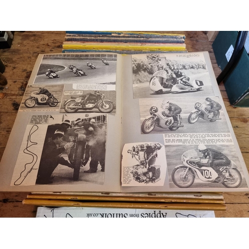 296 - MOTORCYCLE RACING: collection of 38 scrapbooks relating to motorcycle racing, 1950s period. (On... 