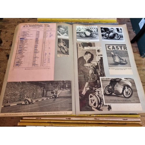 296 - MOTORCYCLE RACING: collection of 38 scrapbooks relating to motorcycle racing, 1950s period. (On... 