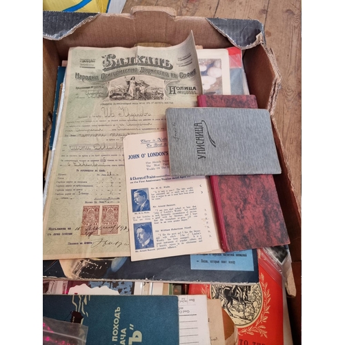 298 - EPHEMERA: miscellaneous collection in one box. 