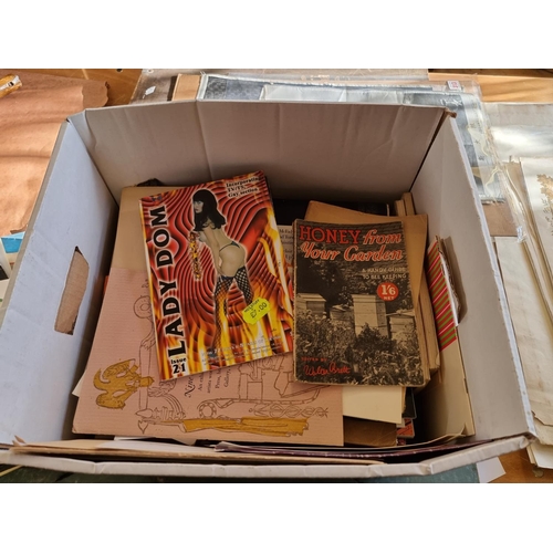 316 - BOX LOT: miscellaneous ephemera in one box. (Qty)