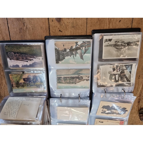 321 - POSTCARDS: a diverse collection housed in 3 modern albums, to include World War I: topography: comic... 