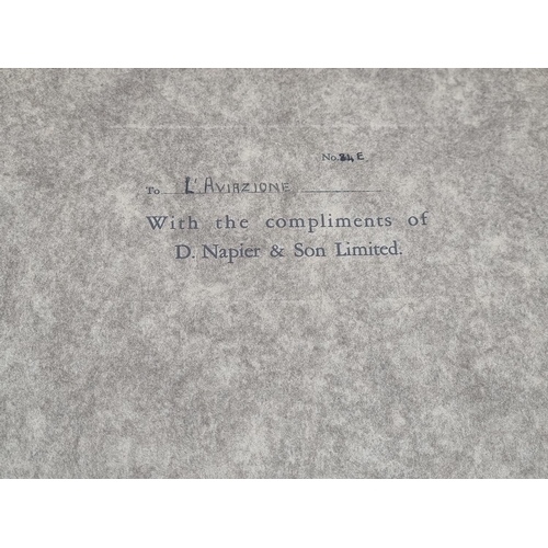 33 - NAPIER AEROPLANES: catalogue of Napier aero engines and planes, circa 1920s: oblong 4to, origin... 