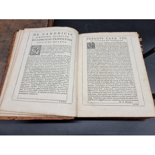 34 - VULGATE BIBLE: 'Biblia Sacra...Vulgatae Additionis..' Antwerp, Offices of Plantin, 1664: metal engra... 