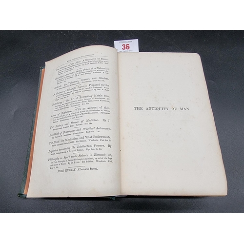 36 - LYELL (Sir Charles): 'The Geological Evidences of the Antiquity of Man..' London, John Murray, ... 