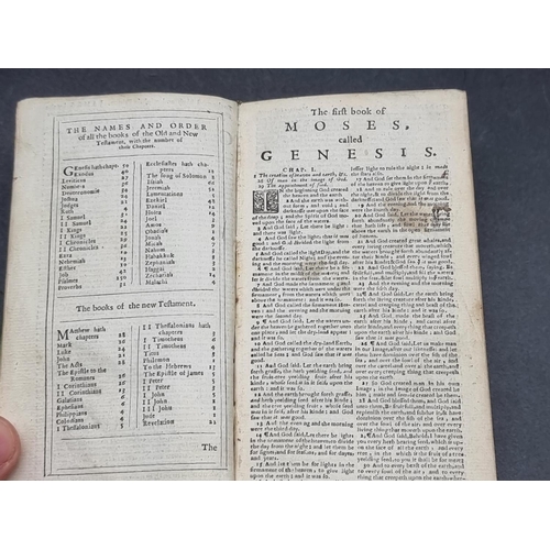 42 - 17THc BIBLE WITH GAUFFERED EDGES: 'The Holy Bible containing the Old Testament and the New...newly t... 
