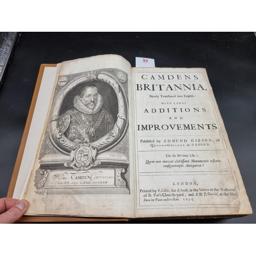 53 - CAMDEN (William): 'Camden's Britannia, newly translated into English with large additions and i... 