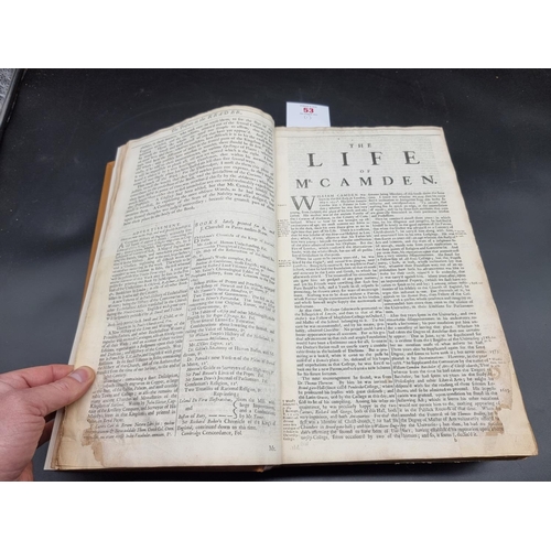 53 - CAMDEN (William): 'Camden's Britannia, newly translated into English with large additions and i... 