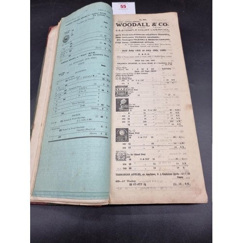 55 - FRUIT & VEGETABLE AUCTIONS: a bound volume of approx 140+ fruit and vegetable auction catal... 