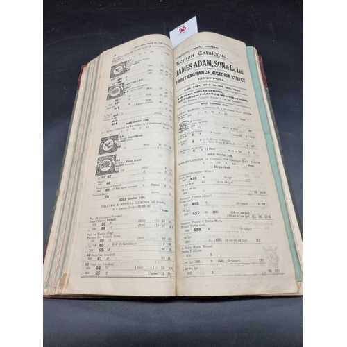 55 - FRUIT & VEGETABLE AUCTIONS: a bound volume of approx 140+ fruit and vegetable auction catal... 