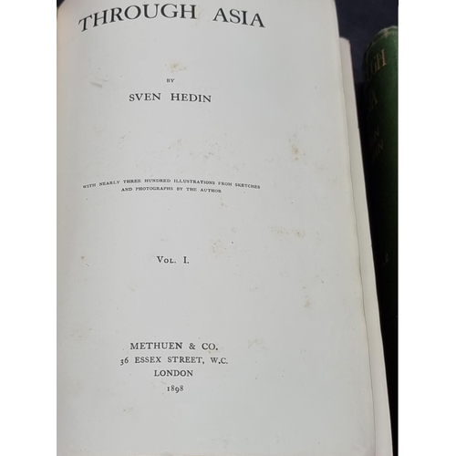 60 - HEDIN (Sven): 'Through Asia', London, Methuen, 1898: FIRST ENGLISH EDITION. 2 vols, publishers ... 