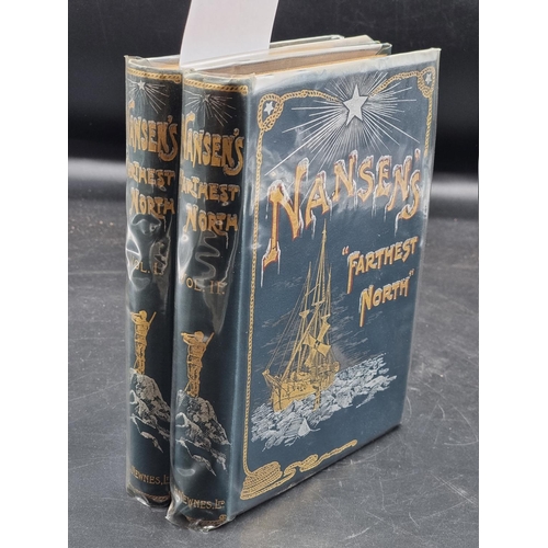 64 - NANSEN (Fridtjof): 'Farthest North...' London, George Newnes, 1898: FIRST EDITION. 2 vols, publ... 