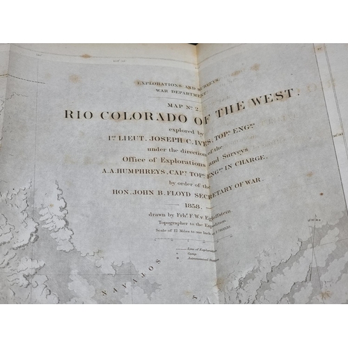 7 - COLORADO RIVER: IVES (Joseph Christmas):'Report upon the Colorado River of the West...' Washington, ... 