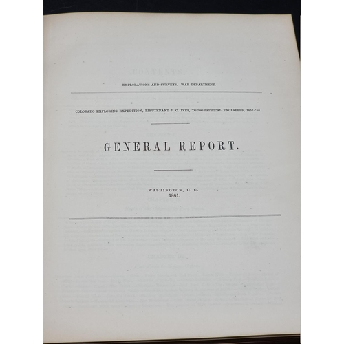 7 - COLORADO RIVER: IVES (Joseph Christmas):'Report upon the Colorado River of the West...' Washington, ... 