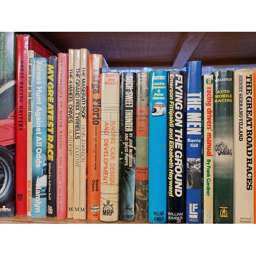 77 - MOTOR-RACING: a quantity of books over one shelf. (Approx 39 vols)