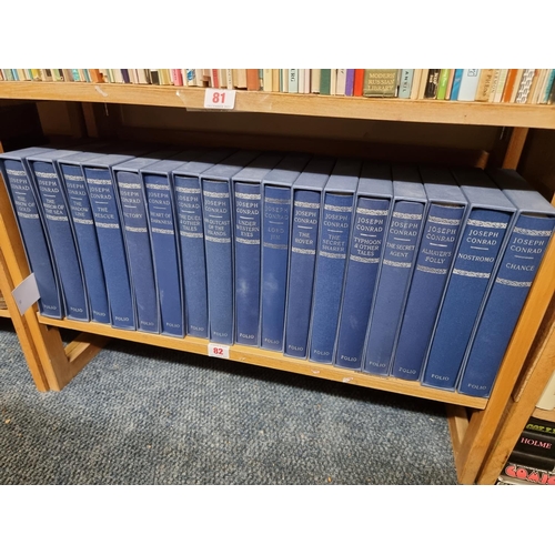 82 - FOLIO SOCIETY: JOSEPH CONRAD: Works, 17 vols, uniform blue cloth in slipcase, all pub. Folio So... 