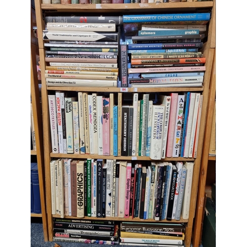 84 - ART & DESIGN: a quantity of books over 3 shelves. (Qty)