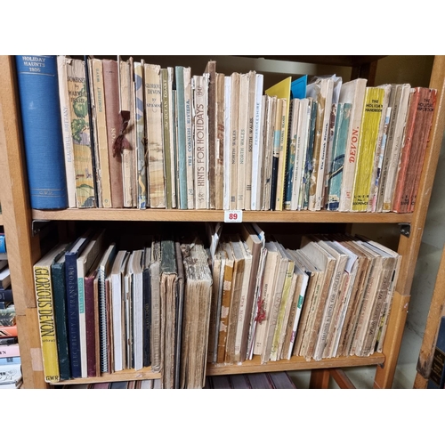 89 - RAILWAYS: a large collection of approx 110+ railway travel guides, chiefly earlier-mid 20thc publica... 