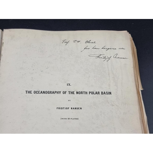 9 - PRESENTATION COPY: NANSEN (Fridtjof): 'The Oceanography of the North Polar Basin...': Repo... 
