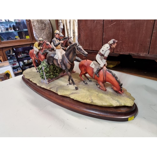 1000A - A large Capodimonte limited edition figure group of 'The Steeplechase', by Mariani, No.196/500,... 